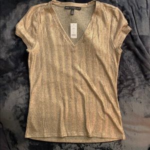 Gold dress blouse/ tee shirt